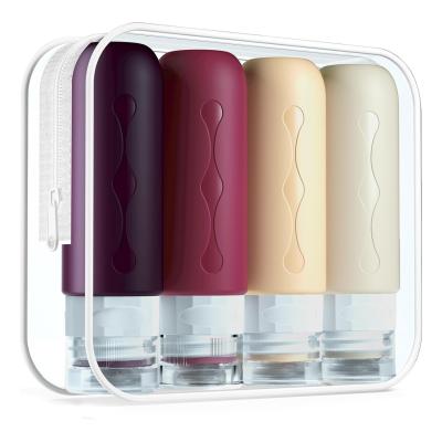 Cheese Color Silicone Travel Bottle Set 90Ml TSA Approval