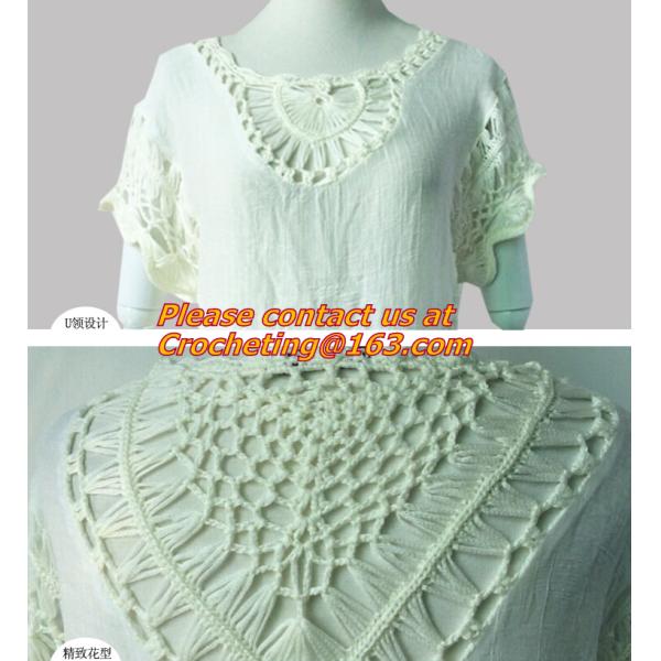 Fashion tassel, Hollow knitted Swimwear, swimsuit Crochet Bikini Beach Cover Up Smock Mini