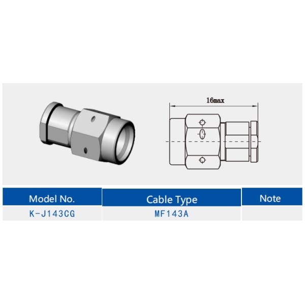 High Performance K Male Stainless Steel RF Coax Connector For MF143A Cable Plug