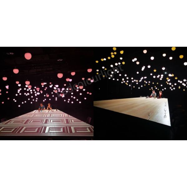 80mm Artnet Addressable Hanging E27 DMX LED Festoon RGB Pixel Light Bulb