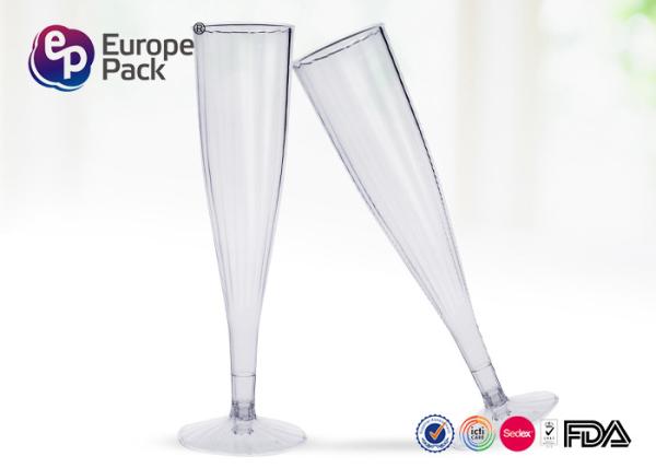 24.8g Plastic Champagne Glasses 160Ml Ps Transparent For Champagne