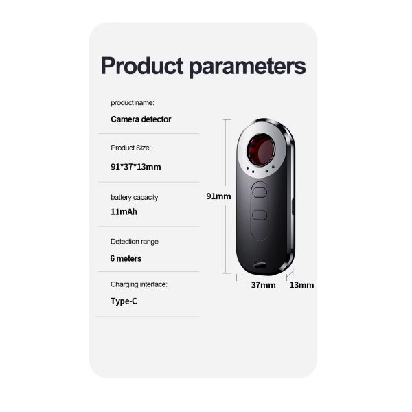 Handheld Anti GPS Positioning Anti Camera Wireless Infrared Detector Anti Tracking Signal Detector For Hotel Security