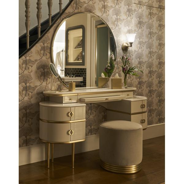 Mirrored Makeup Vanity Desk Dressing Table Chair Set ODM