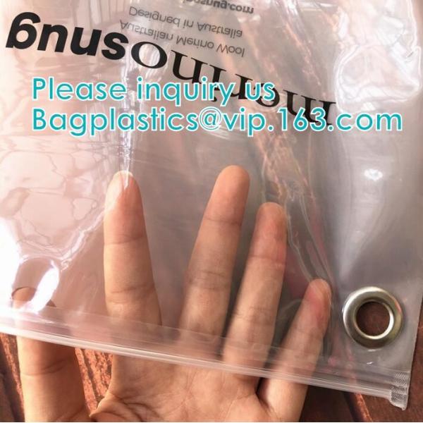 Apparel garment Makeup Slider Zip Lock Bag Frosted EVA Zipper Packaging Bag For Garment, Self Zip Lock Apparel Packaging