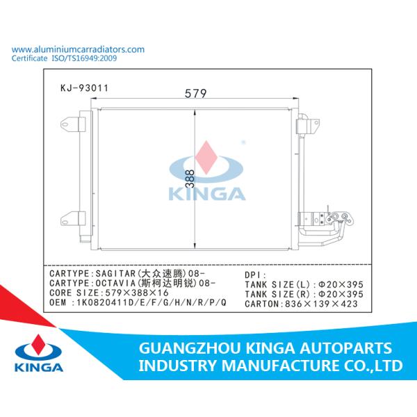 SAGITAR 08- OCTAVIA 08- Auto AC Condenser VW OEM 1K0820411D/E/F/G/H/N/R/P/Q