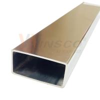 Decorativo TUBO BRILLANTE RECTANGULAIRE A POLI 600 C-304 X tuyau plat d'acier inoxydable Inox de 6 MÉTROS