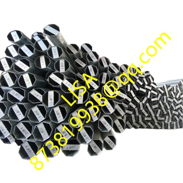 30FT 9.15M 345Mpa Hot-dip Galvanized Octagonal Electric Steel Pole Philippines Nea Standard Steel Poles