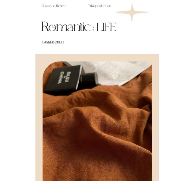 4-piece Duvet Cover Set Solid Color Washed Cotton Bedding Set for Adult and Child