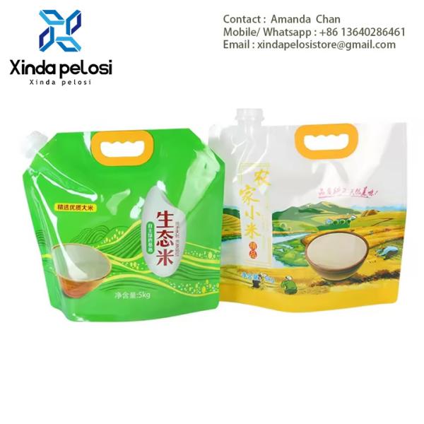 Посылок для больших вытяжек Стоять пластиковый рисовый порошок упаковка пищевых продуктов Посылок