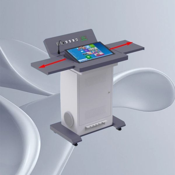 Qtenboard Digital Podium with 19inch Touch Screen, Intel i5 PC, and 100Wx2 Built-In Speakers for Smart Classrooms