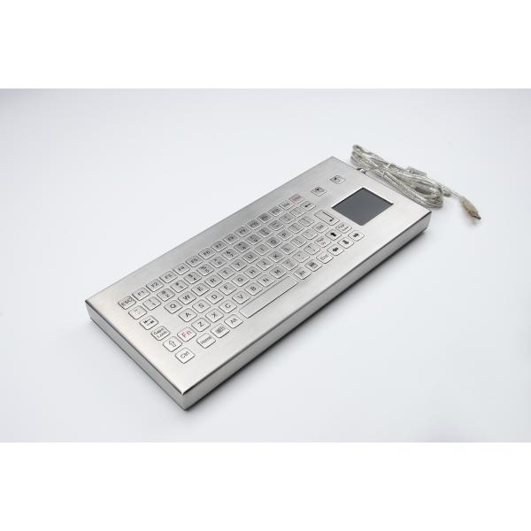 Ip68 Fully Sealed Rugged Industrial Metal Keyboard With Resistive Touchpad