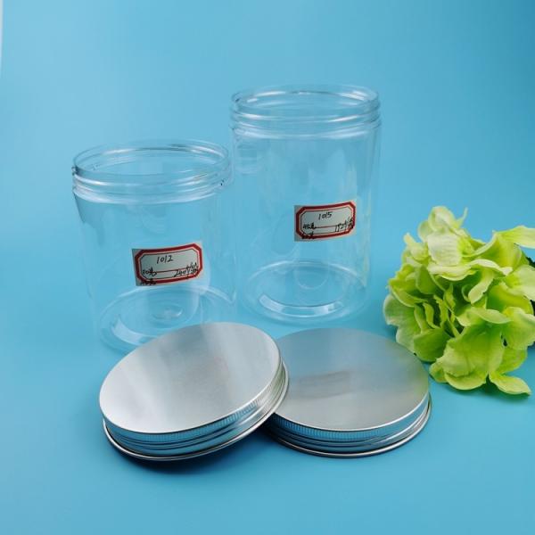 120ml 200ml 250ml 500ml Clear Plastic Pet Jar With Aluminum Lid  Food Grade