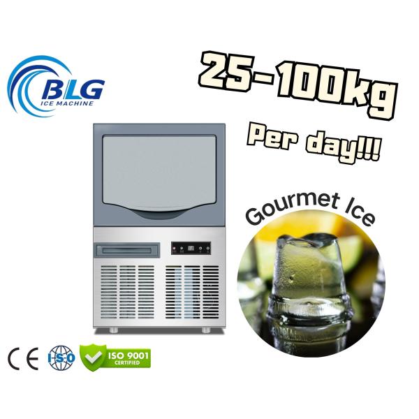 50kg/Day Gourmet Clear Ice Machine Commercial Grade, Low Energy Consumption, Remote Monitoring, Ideal for Bars & Catering