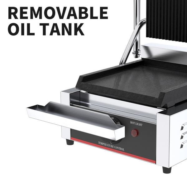 Commercial Panini Press Grill Maker with PTFE Non-Stick Coating NO App-Controlled