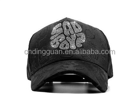 Distressed Suede 5 Panel Baseball Cap Satin Lining 3D Embroidery Gorras Hat