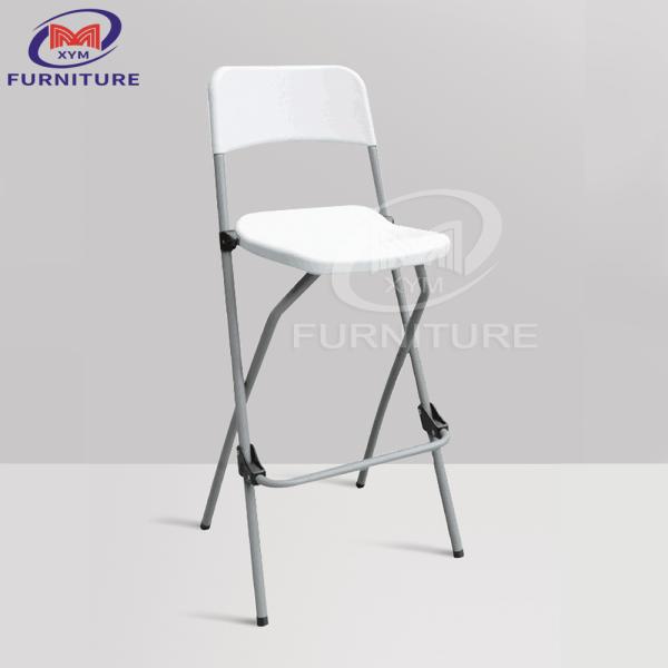 Foldable bar HDPE Plastic Folding Chair And Table White Metal Frame