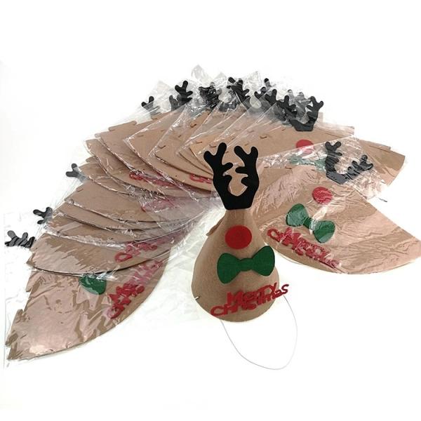 Handmade Felt Christmas Tree Ornaments , Christmas Gift Hat With Antlers