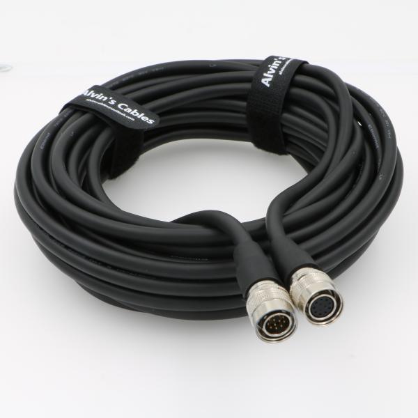 Homem de 12 Pin Hirose ao cabo coaxial fêmea para a câmera industrial de Sony da rede