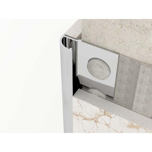 TUV Stainless Steel Tile Trim Brushed Round Closing Metal Strip