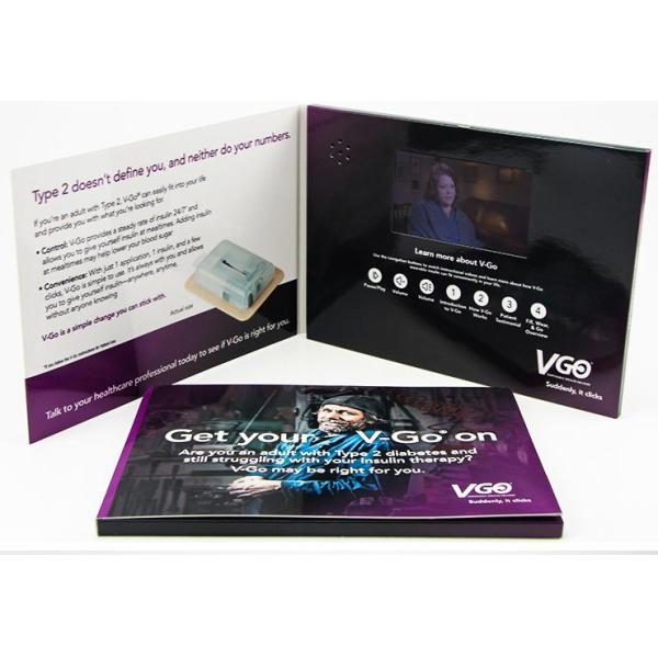 Electronic multimedia LCD Video Brochure , automatic video booklet for business