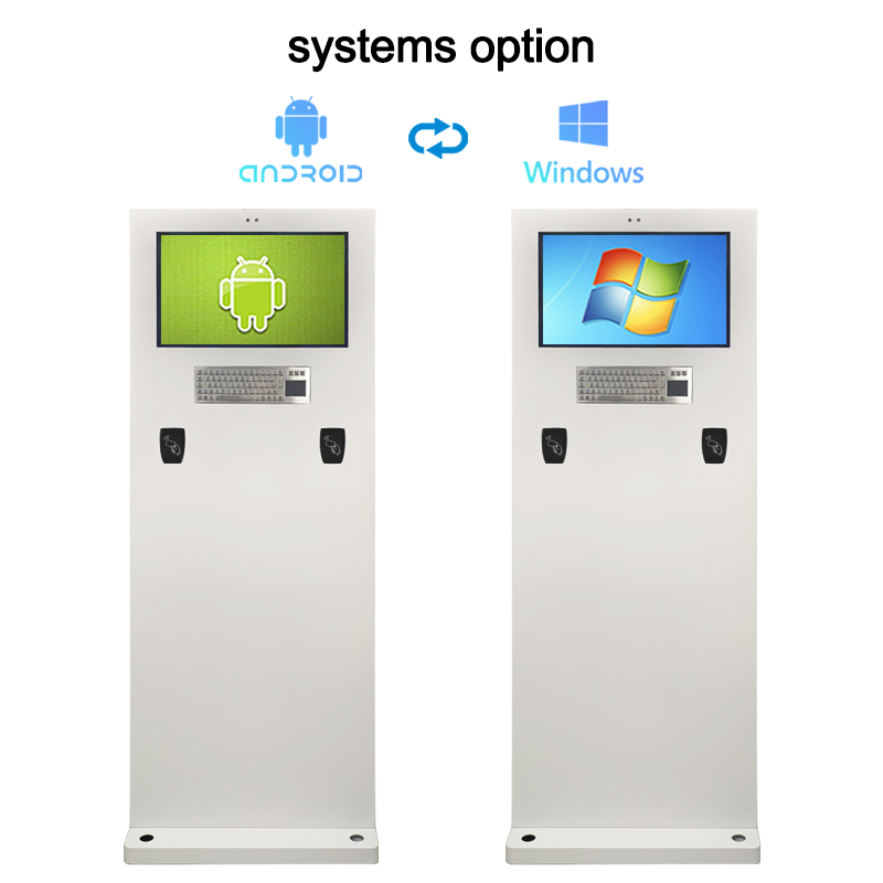 316 Stainless Steel 24 inch Outdoor Touch Screen Kiosk with RFID Card Reader and Keyboard