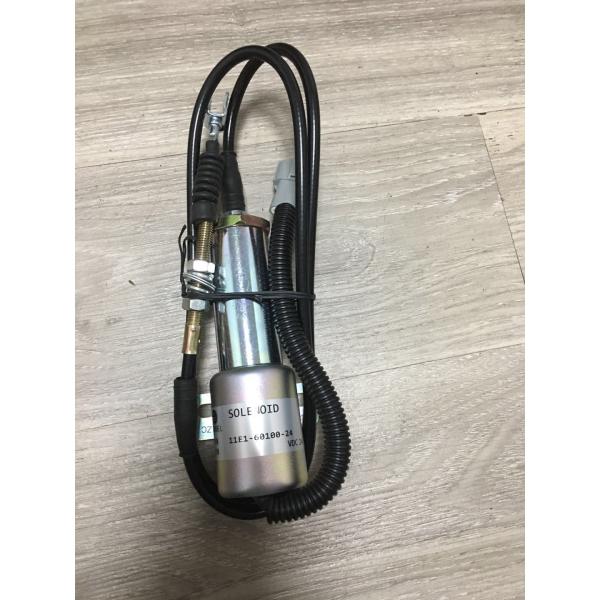 24V Diesel Engine Fuel Shutoff Solenoid 11E1-60100-24 For Hyundai R210