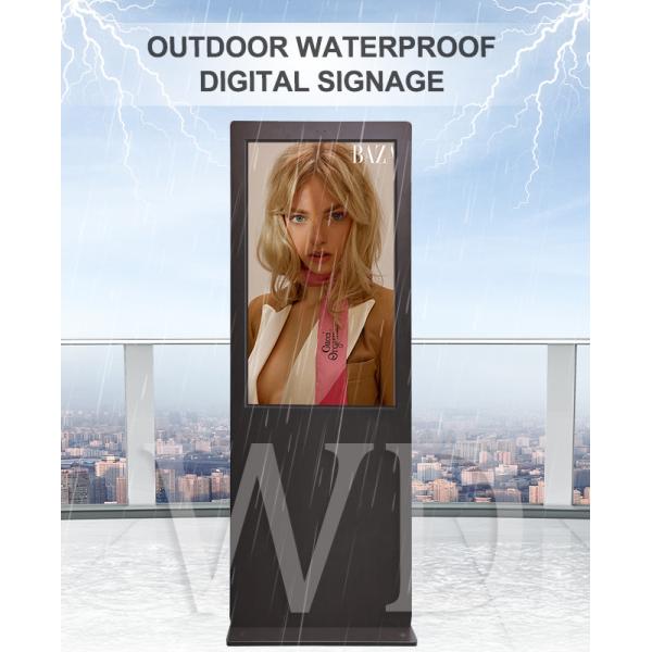 IP55 Anti Glare 49 Inch Outdoor Display Monitors Standing Waterproof
