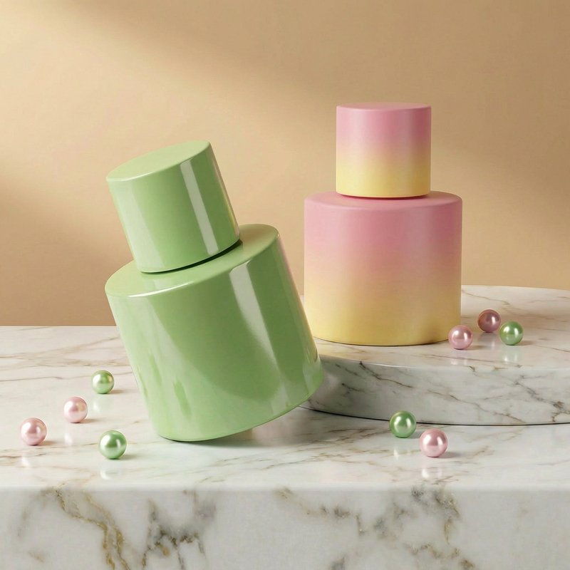 Anding Supplier Custom Printing Premium 100 ml Cylinder Refillable Spray Luxury Empty Glass Perfume Bottle