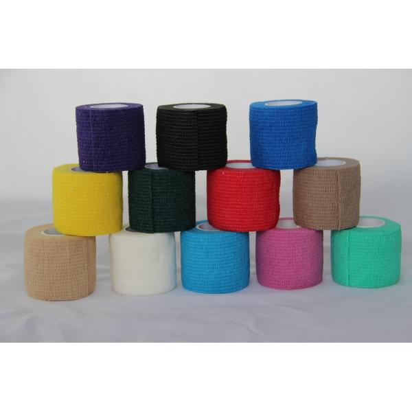 Deportes elásticos cohesivos del vendaje que atan con correa la cinta