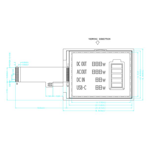 Factory Direct Sales TN VA Segment LCD Black White Display Module For Outdoor Energy Storage