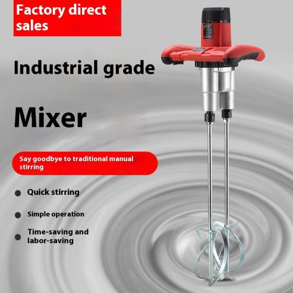 Double-Pole Mixer Putty Powder Mixer Mixed Ash Paint Cement Food High-Power Mixer Stirring Artifact