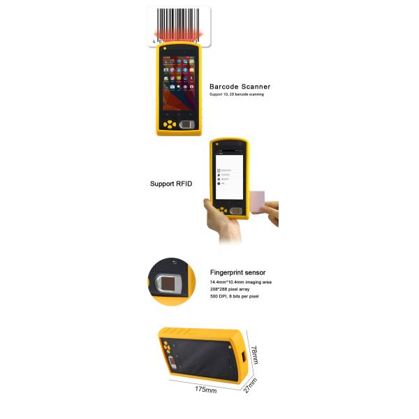 HFSecurity FP05 5 Inch Wifi Fingerprint Scanner MobileTablet PC With Barcode Scanner And Fingerprint Identification