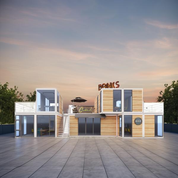 20ft or 40ft Detachable Foldable Prefab House Hotel Container Holiday Home with Aluminum Alloy Windows