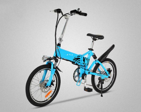Long Range Electric Folding Bicycle 20 Folding E Bike With Shock Absorber