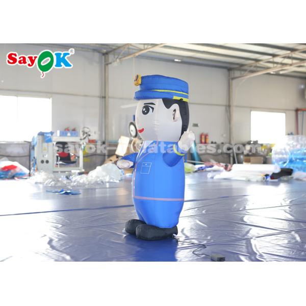 1.5m Height Inflatable Cartoon Characters Police Model For Advertiement