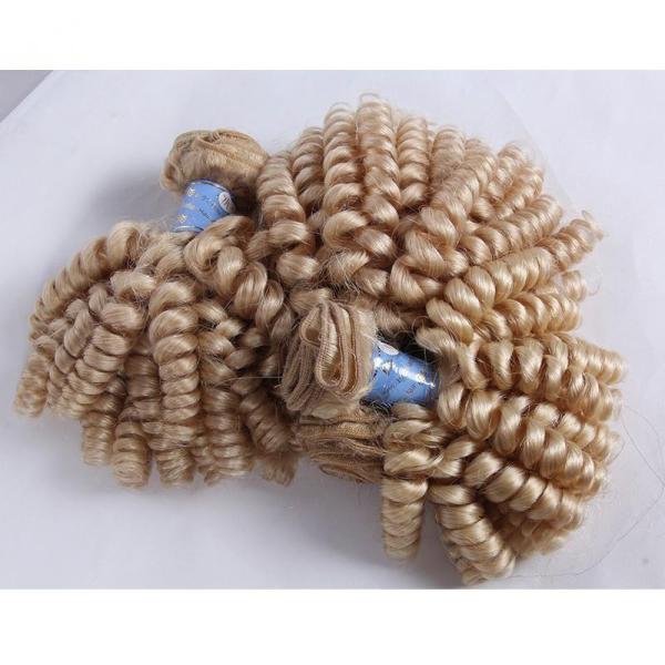 Blonde Aunty Funmi Human Hair Extensions  #613 Platinum Blonde Virgin Russian Romance Curls Funmi Human Hair Weave