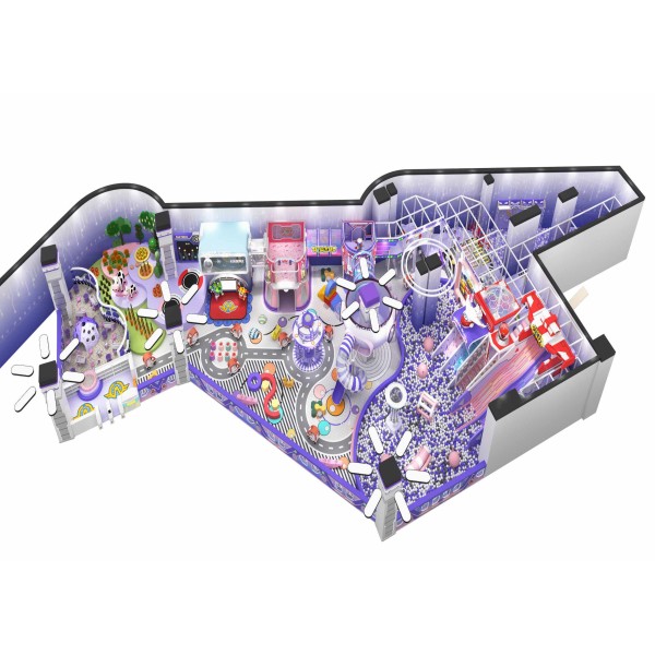 Galvanized Steel Frame Private Indoor Playground for Home Villa