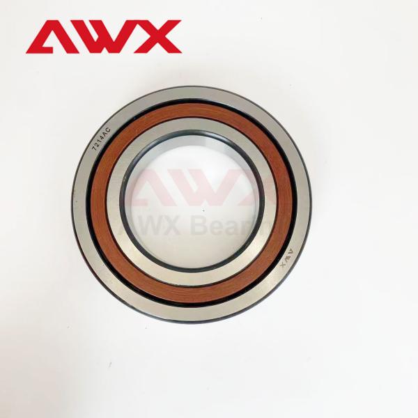 SUJ2 Ceramic Balls Pressed Steel Cage Contact Angular Ball Bearing