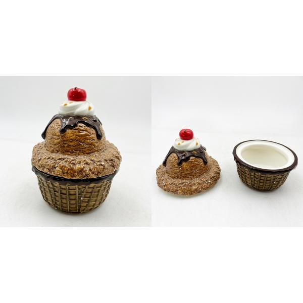 Porcelana producto cerámico lindo regalo helado frasco contenedor vela para el hogar decoración 6,5 pulgadas de altura