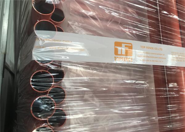 Orange Powder Coated Temporary Fence Panels O.D. 32mm/41mm Fortress Melbourne wall thick 1.5mm 2.1m x 2.4m