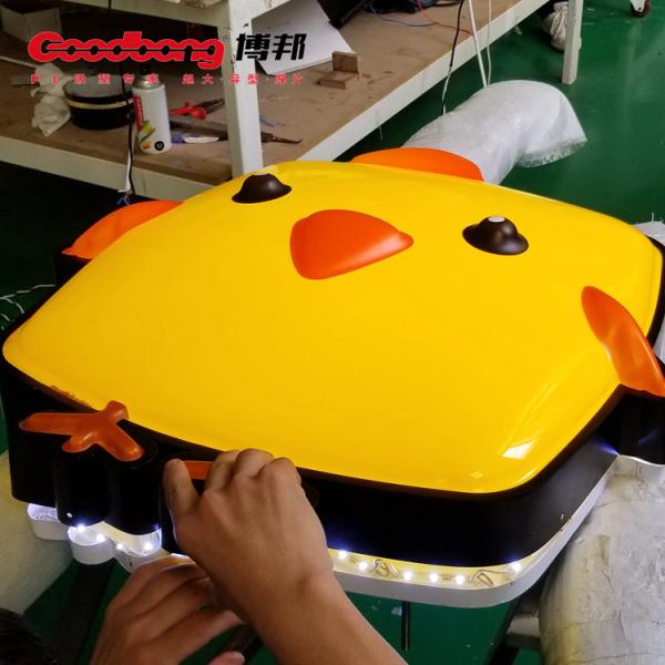 Signboard manufacturer Food company custom-made outdoor cute chicken shaped blister vacuum foam led light box