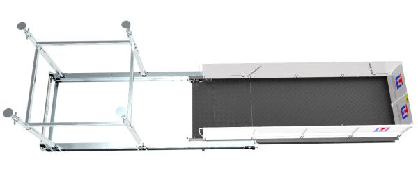 Instalações de construção 2200 mm Plataforma de carga fixa com porta-malas compacta