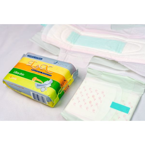 Individually Wrapped Menstrual Pad Disposable and Biodegradable Ultra Absorbent Sanitary Napkins for Protection During Menstruation