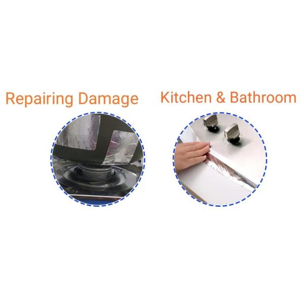 Cinta adhesiva del sello de la astilla de aluminio del conducto impermeable del papel que cose 0.1m m herméticos