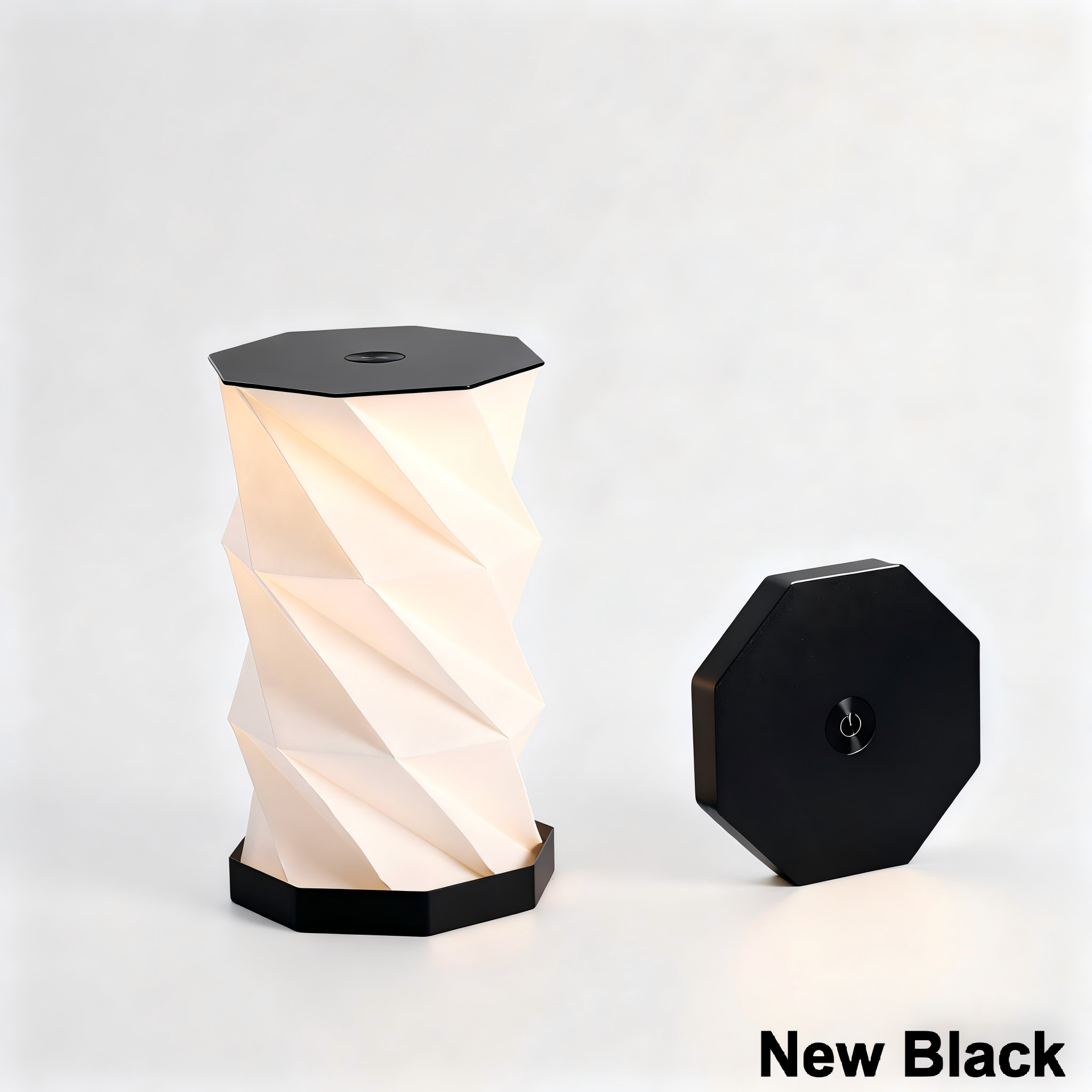 Cordless Foldable ABS Paper Tall Lamp Rechargeable Night Lights Touch Control Eco Friendly