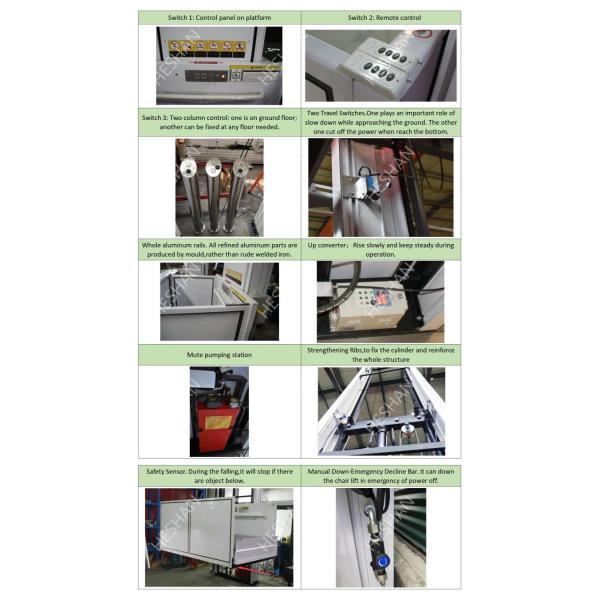 Семи автоматический на открытом воздухе вертикальный аттестованный КЭ Эмарк платформы подъема инвалидной коляски