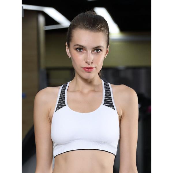 Wrap Around Padded Yoga Bra 64% Nylon 27% Cationic Polyester 9% Spandex