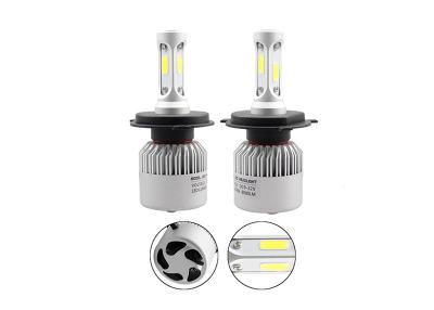 Bright COB LED Headlight Bulbs H4 LED Headlight Bulbs S2 8000LM LED Headlamp For Cars