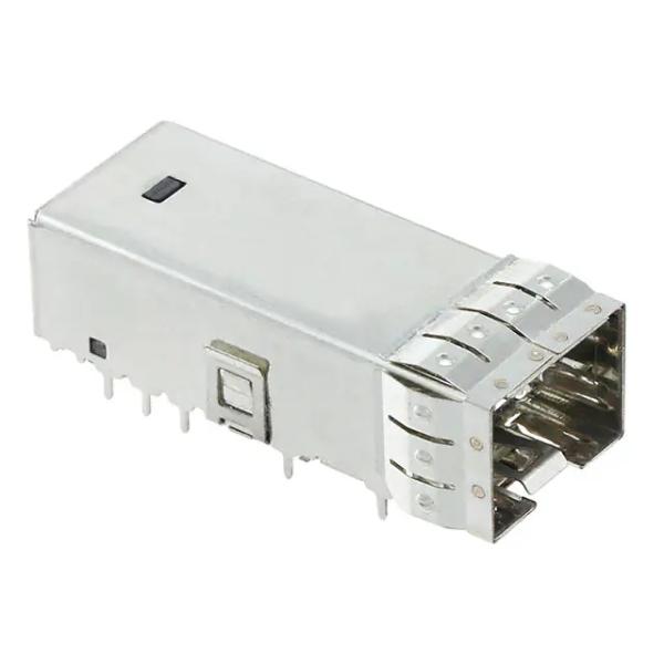 TE 2246041-1 SFP+ 1x1 Micro Receptacle With Cage External Springs 10 Gb/S