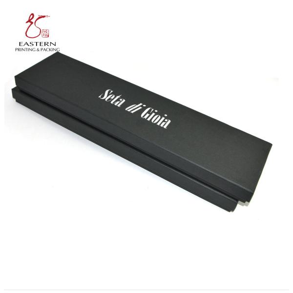 Luxury 350gsm Black Board Hard Cardboard Boxes , Necktie Gift Box With Custom Logo